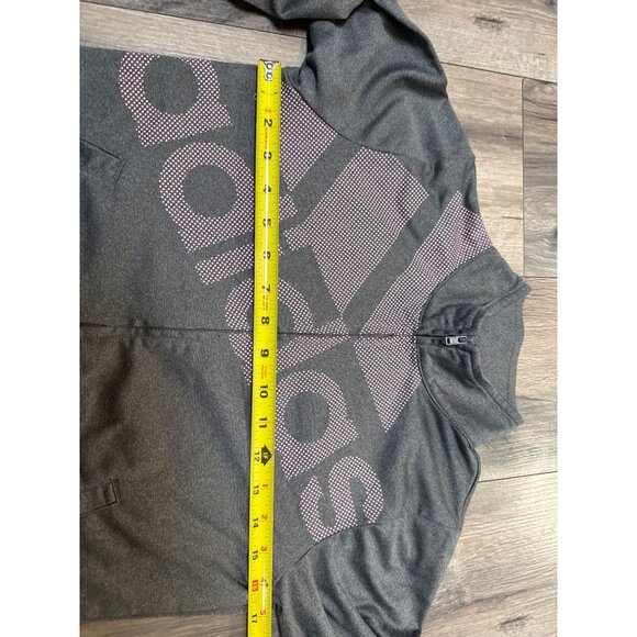Adidas Youth Full-Zip Gray Jacket Size 10/12 With Pink Logo Design - Picture 5 of 6